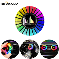 1/2pcs 256 Colors Option App Control Car Music Rhythm Lamp Air Freshener RGB LED Strip Sound Control Car Interior Music Light