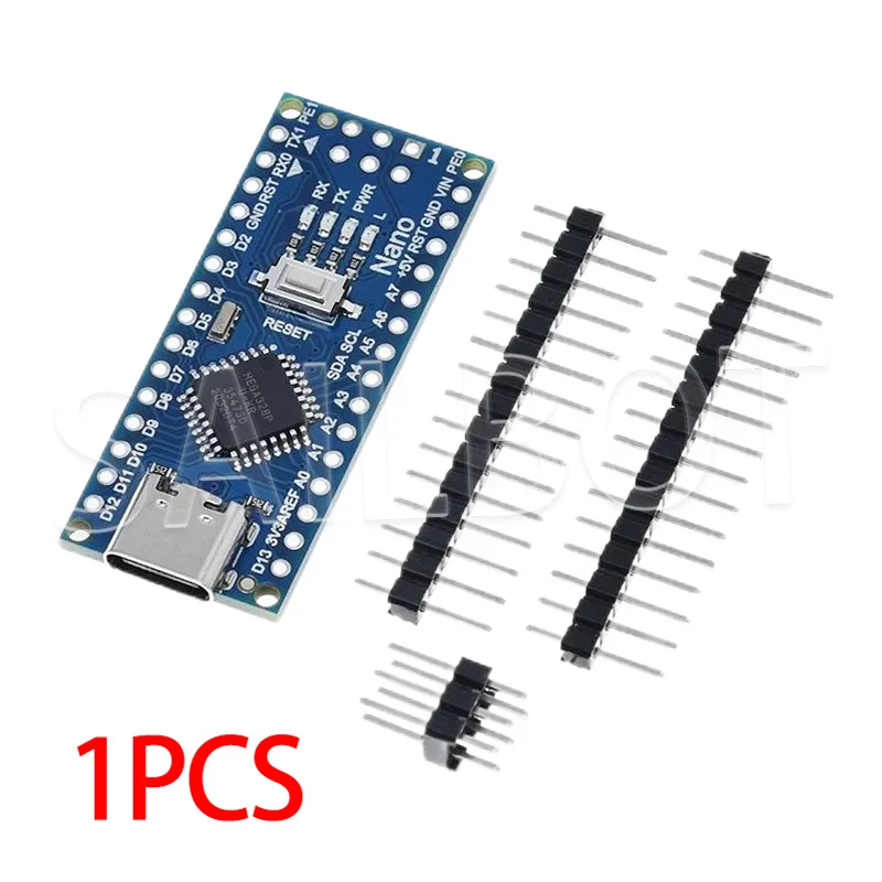 10-1PCS Nano 3.0 Mit dem Bootloader-kompatiblen Controller CH340 USB-Treiber Mini / Typ-C / Micro 16Mhz ATMEGA328P für Arduino