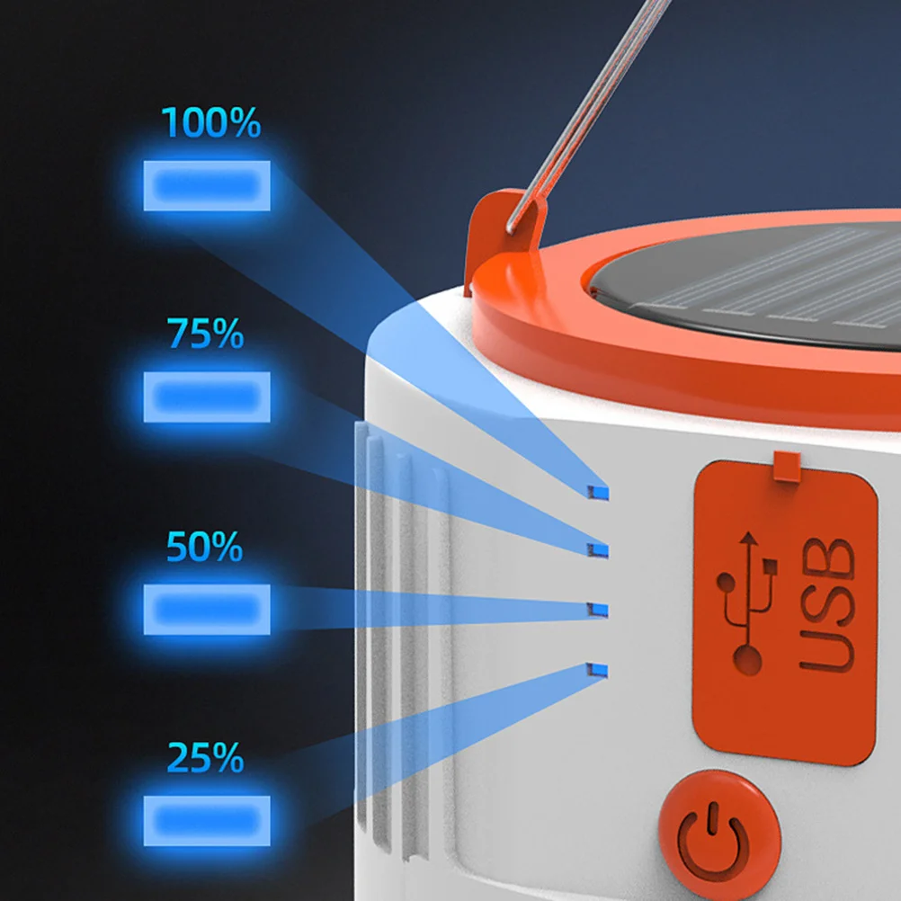 

Portable USB Rechargeable Camping Light with Built-in 360 Degree Soft Illumination Hanging Hook Design Outdoor Emergency