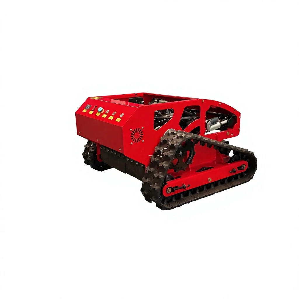 New 550 Industrial Self-Propelled 4-Stroke Crawler Type Lawn Mower with Remote Control for Agricultural Farm & Garden Use