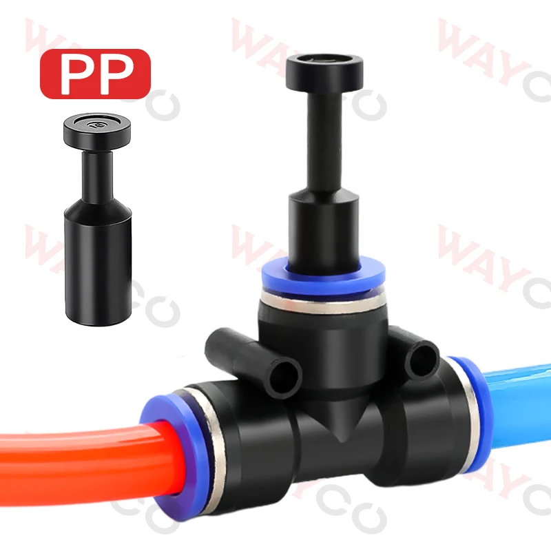 10 Stück pneumatische Steckverbinder, Schnellkupplung, Kunststoff-PPF-Rohrkappe, PP-Verschlussstopfen, 4 mm, 6 mm, 8 mm, 10 mm, Luftschlauch-Dichtungsverbinder – Detail 1