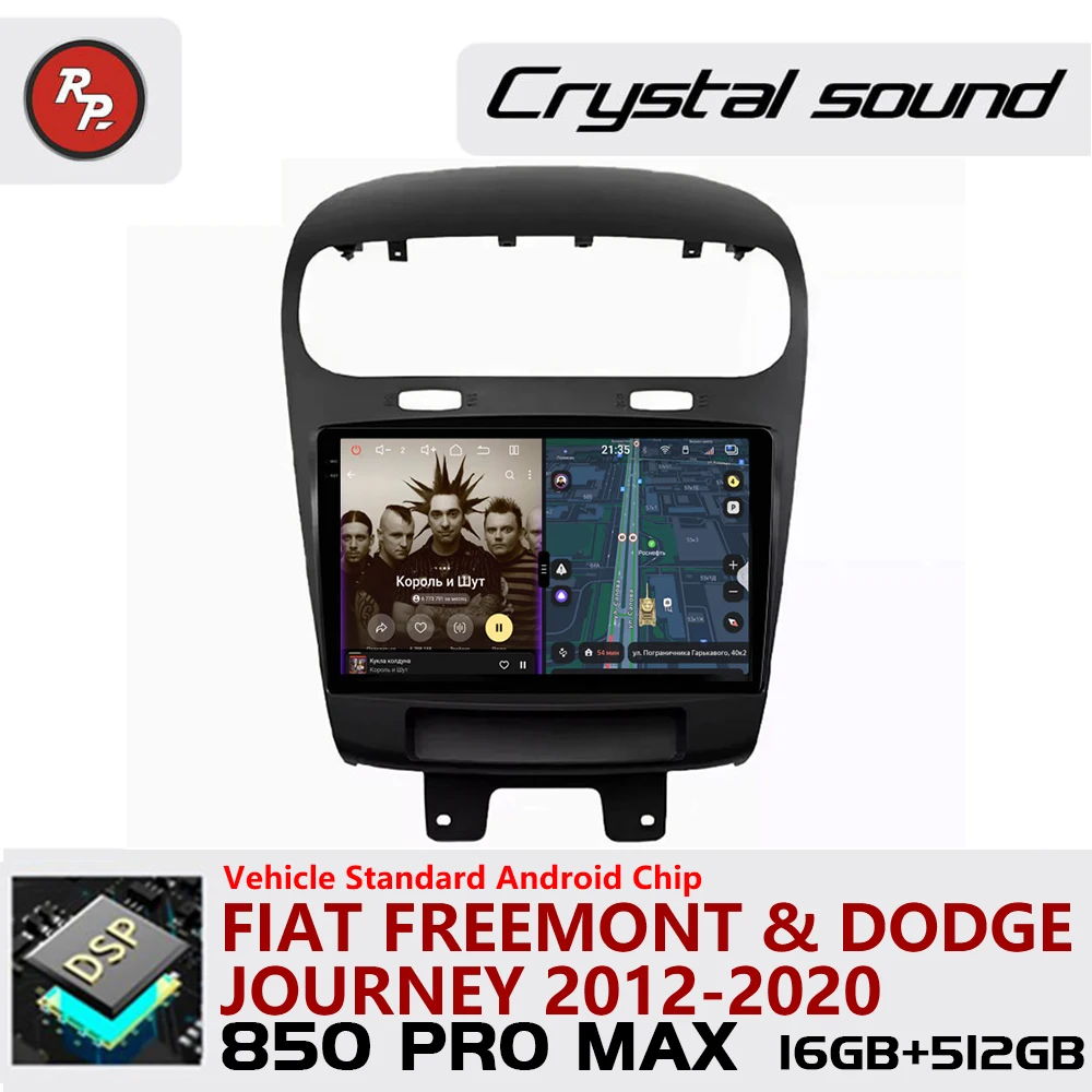 Redpower Crystal Sound 850 Pro Max Android Car Radio Player Screen for Fiat Freemont & Dodge Journey 2012-2020 Bluetooth Hi-Fi