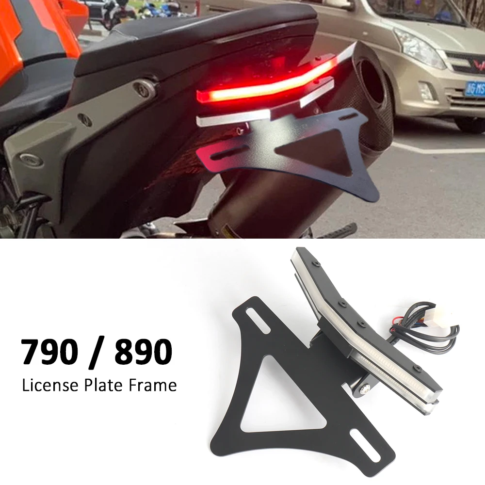 

Motorcycle Accessories Rear Tail Light License Plate Holder Tail Integrated Frame Bracket For 790 Duke 890 DUKE 2018-2025