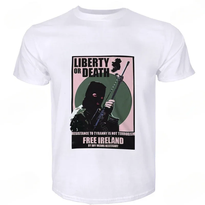 IRA Liberty or Death Premium tshirt DMN2 Black drop shipping Hot sale men brand t shirt summer