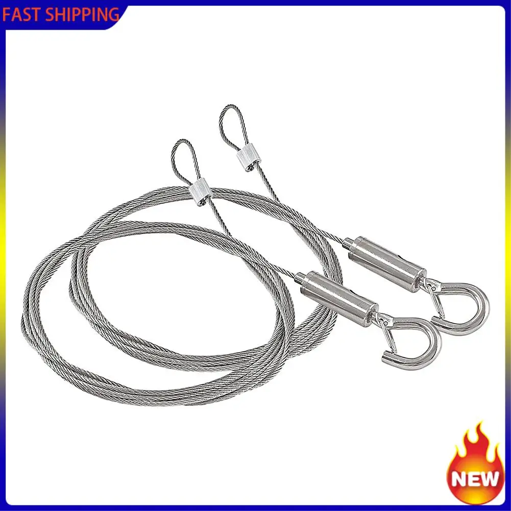 Hot Trend-6 uds cuerda de alambre de acero inoxidable de alta resistencia, cable colgante de imagen ajustable de 2M para lámpara de luz de Hardware colgante de espejo