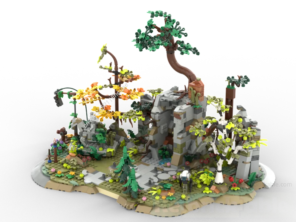 

1683 шт. MOC с высоким воротником, строительные блоки, рождественская игрушка в подарок, создание решения проблемы, воображение космоса, пластик