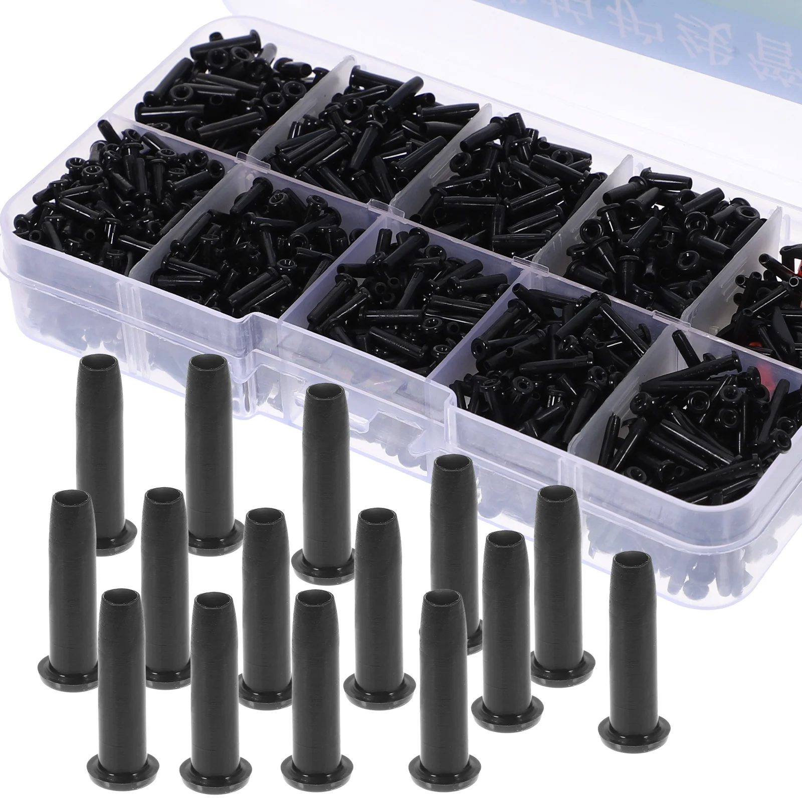 1 caja de ojales de repuesto para raqueta de bádminton, ojales de cuerda duraderos, ligeros y compactos, accesorios para bádminton, tubo protector de raqueta