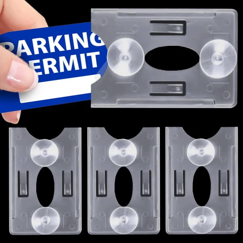 Manga do cartão do carro bilhete de estacionamento ventosa clipe titular prendedor automático pára-brisas parque cartão organizador adesivos id ic clipe cobre