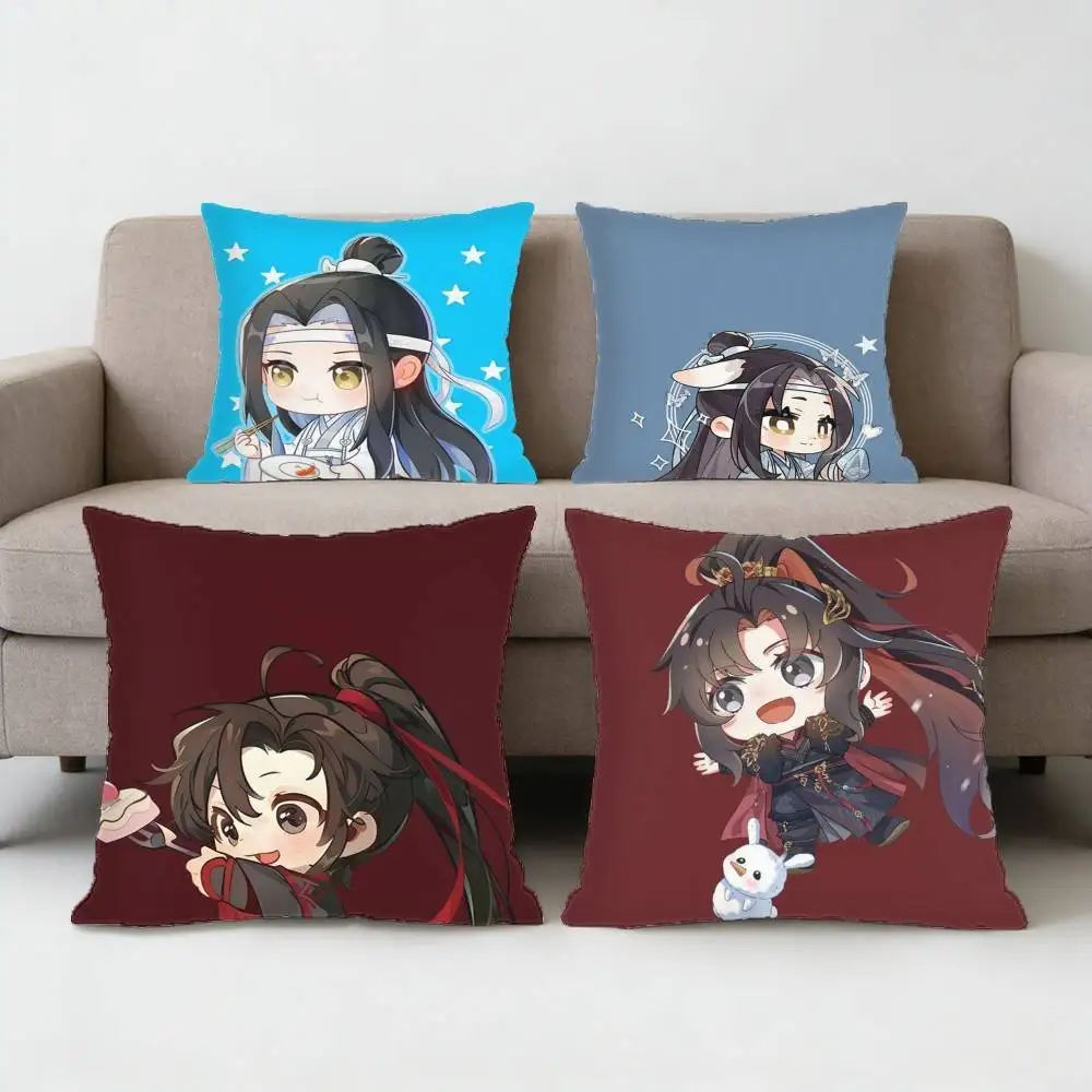 

Grandmaster of D-Demonic C-Cultivation PillowCase Anti-dustmite Pillowcase Invisible zipper silky short plush Sofa cushion cover