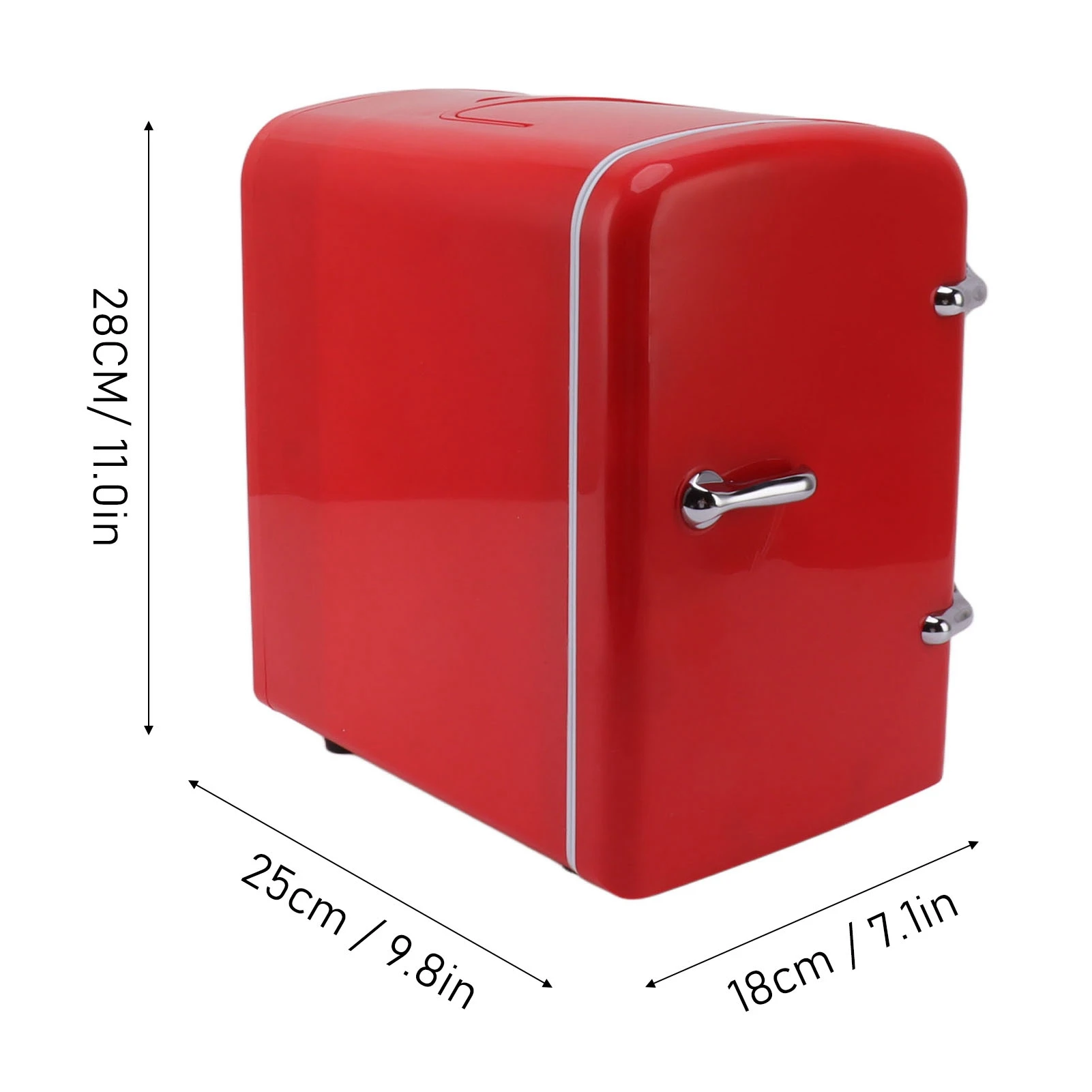 Mini Fridge 4L Portable Refrigerator Dormitory Picnic Camping Portable Cooler DC12V Car Plug for Skin Care Beverage AC100‑240V