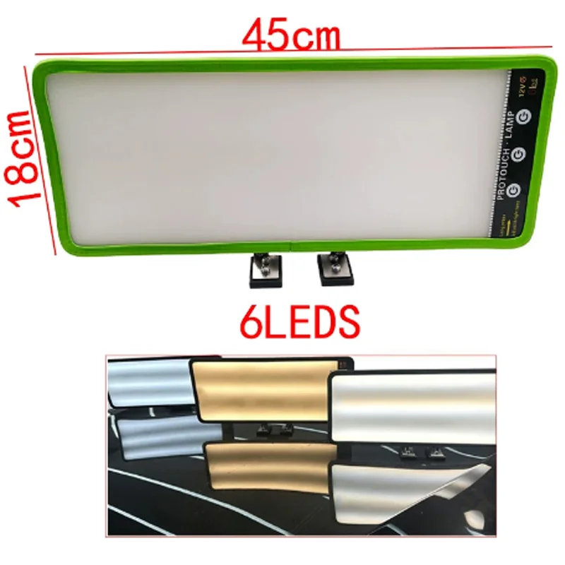 PDR Dent Detection Light 6 Color Adjustable With Magnetic Base 5000mAh Battery Dual Power Supply For Auto Body Repair