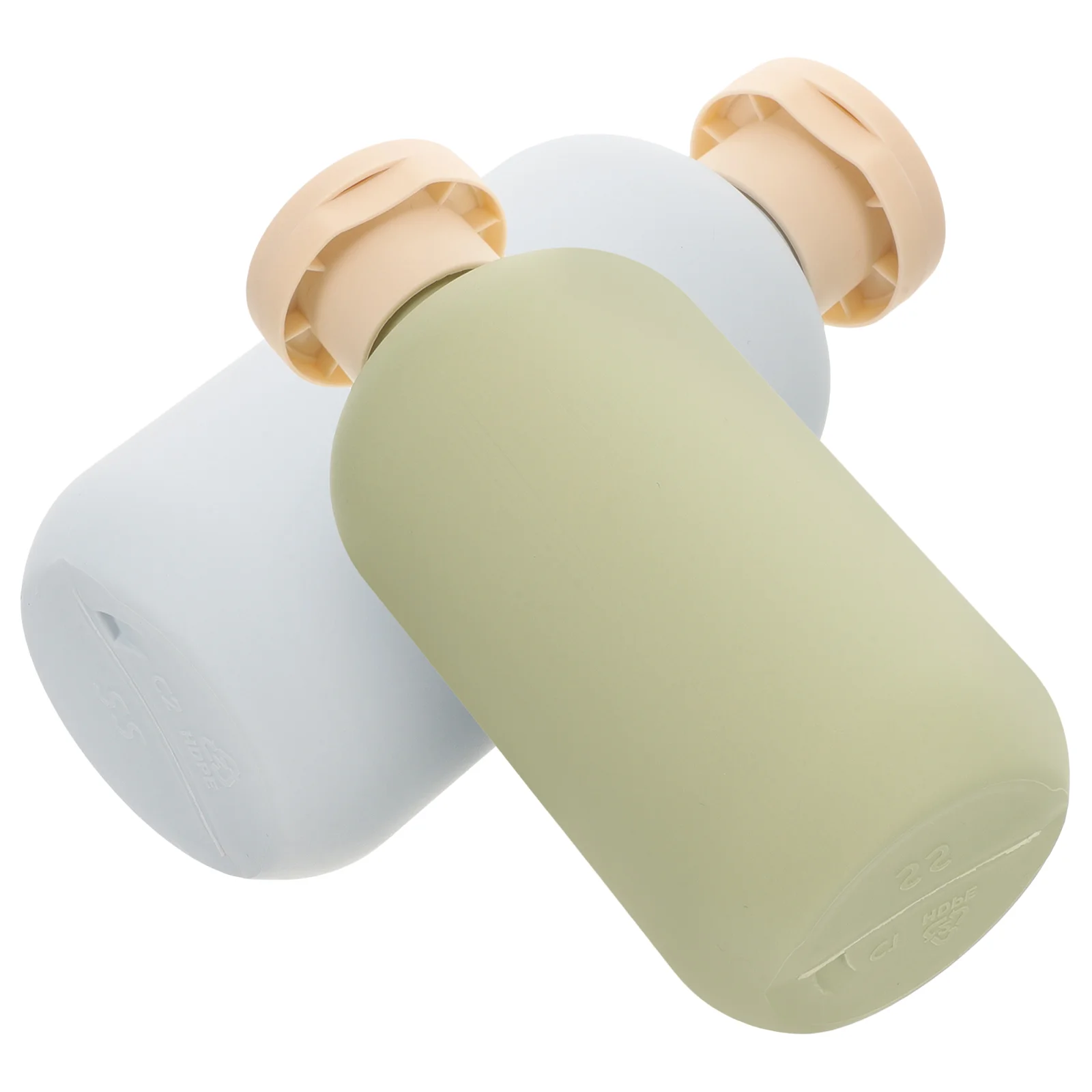 2 Pcs Dispensing Lotion Bottle Travel Shampoo Bottles Toiletries Filling and Conditioner for Leak Proof