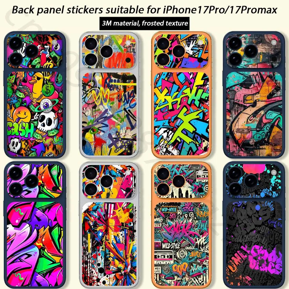 

Graffiti TICKET Decal Skin Wrap for iPhone 17 Pro/Pro max Protective Film for Back, Frame, Camera