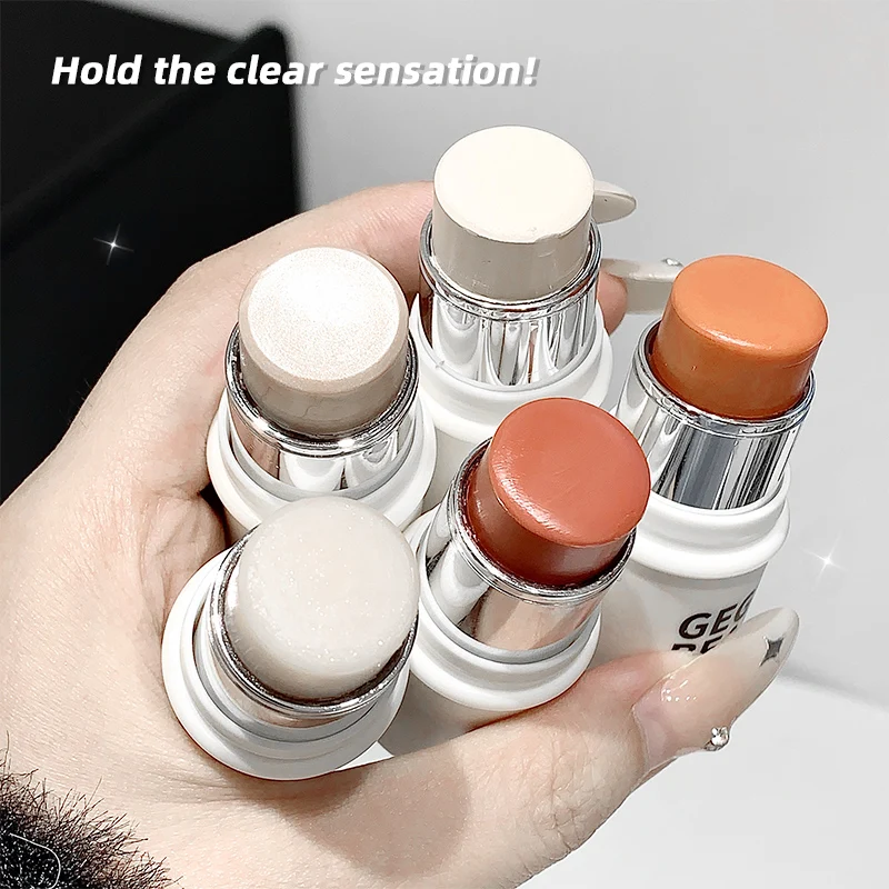 Korean Style Jelly Mirror Lipstick Pencil Nude Pink Moisturizing Long-Lasting Solid Lip Gloss Non-Stick Tinted Cosmetic