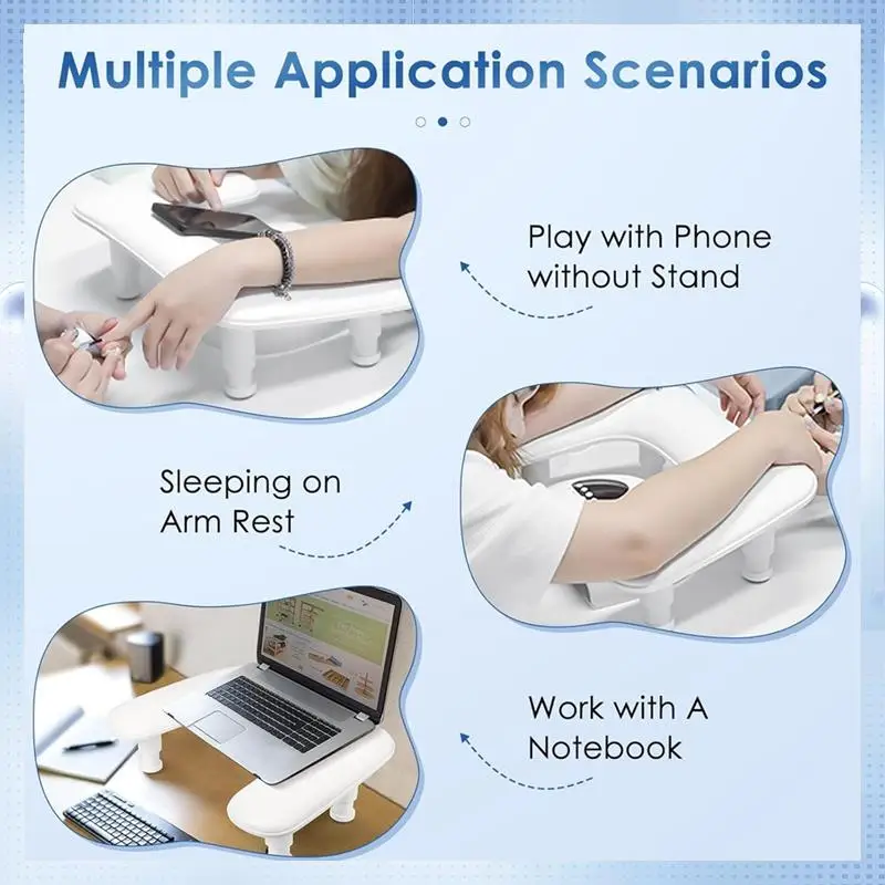 

AD30-Manicure Arm Rest For Nails Tech: U-Shaped Adjustable Nail Armrest -PU Leather Hand Stand Rest For Manicurists