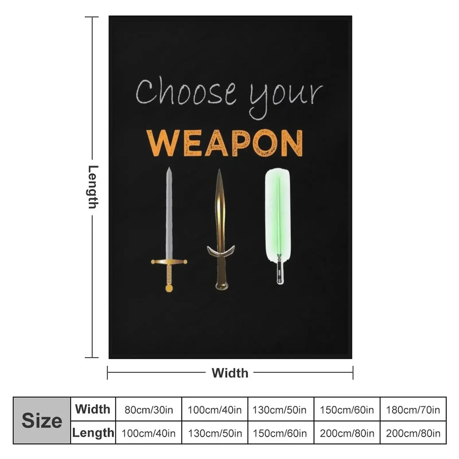 Fencing Choose Your Weapon Saber Sword Fencer Gift Throw Blanket warm winter Nap Multi-Purpose Blankets