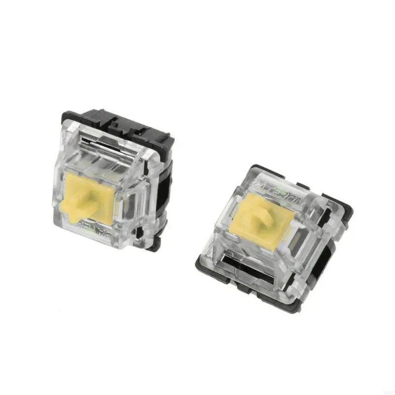 Y8AC 10Pcs Mechanical Keyboard Gateron MX 3 Pin Yellow Transparent for Case