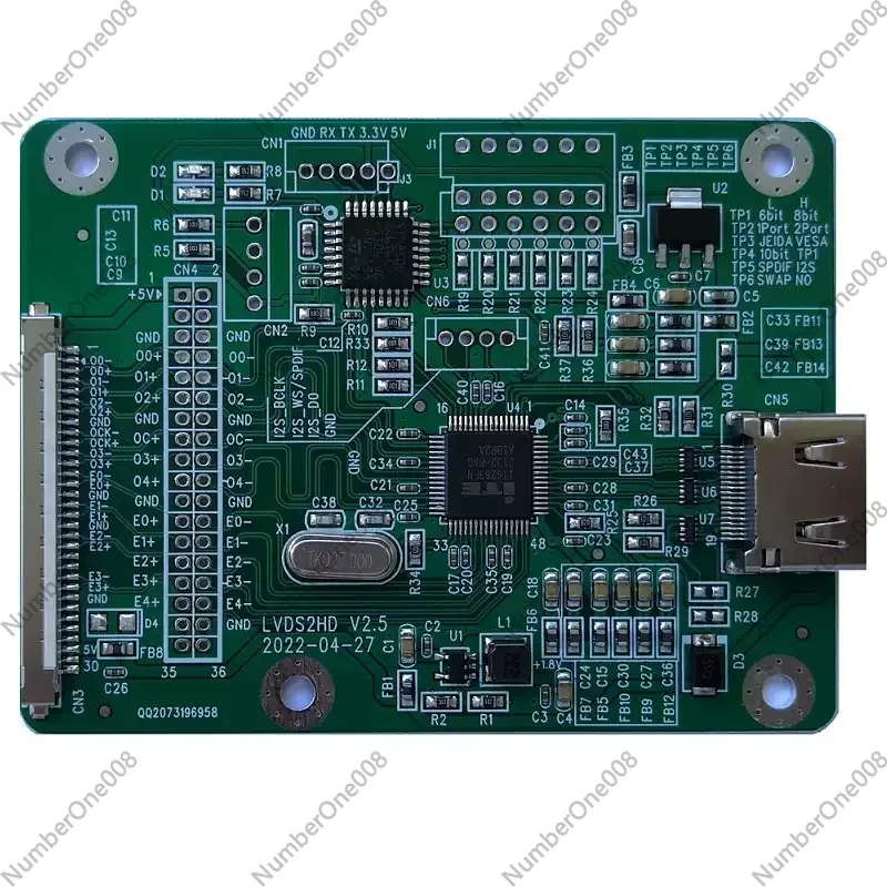 

Плата-адаптер LVDS-HDMI: двойной 8-канальный вход LVDS, выход HDMI, поддержка различных разрешений