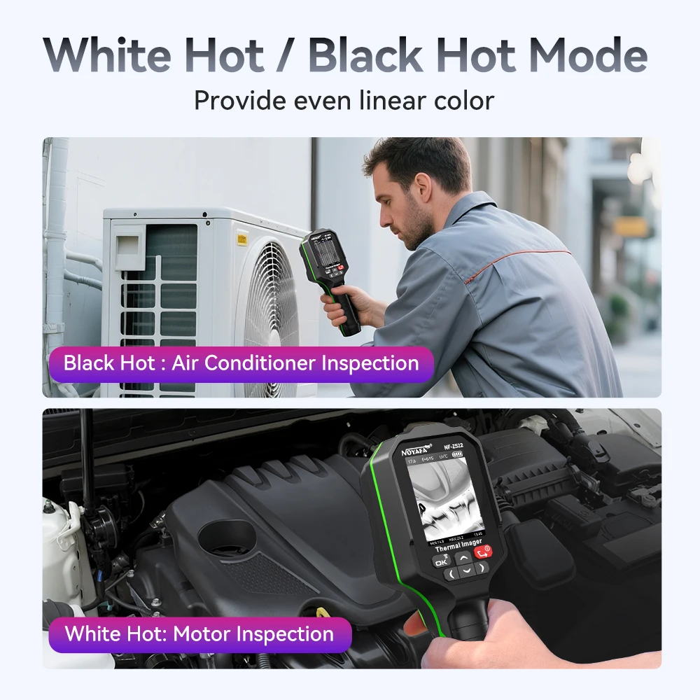 Image 7: Caméra thermique infrarouge industrielle NF-Z522, caméra d'imagerie thermique professionnelle portable -20~400 ℃   Thermomètre à résolution 120×90