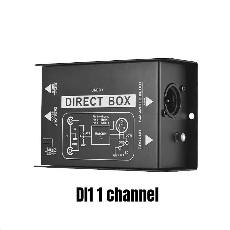 Audio 2 channels DI Box Alctron Passive DIRECT BOX mini Injection Audio Converter 1 channel DJ Equipment For Live Show outdoor
