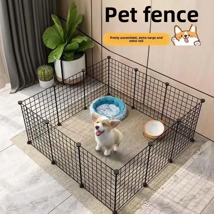 Pet Fence Pet Supplies Cat Cage Dog Cage Escape Proof Pet Playpen Mesh Panels Modular Cage Chinchilla Rabbits Squirrels Cats