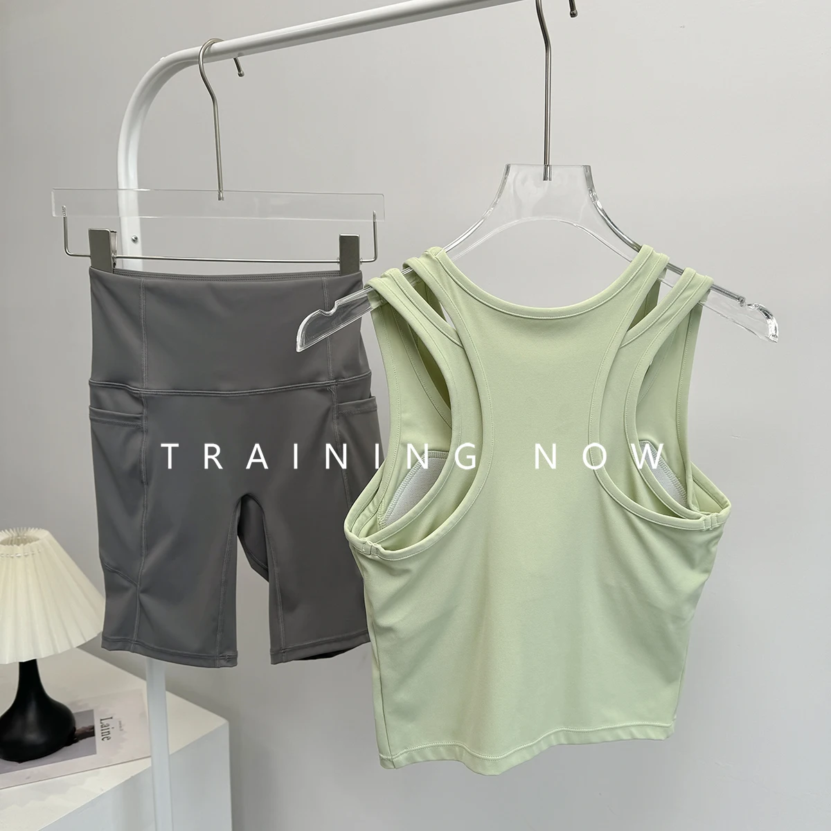 

Спортивный костюм для йоги для женщин летом, новый профессиональный тренировочный костюм для утреннего бега с высокой талией телесного цвета для велоспорта и фитнеса