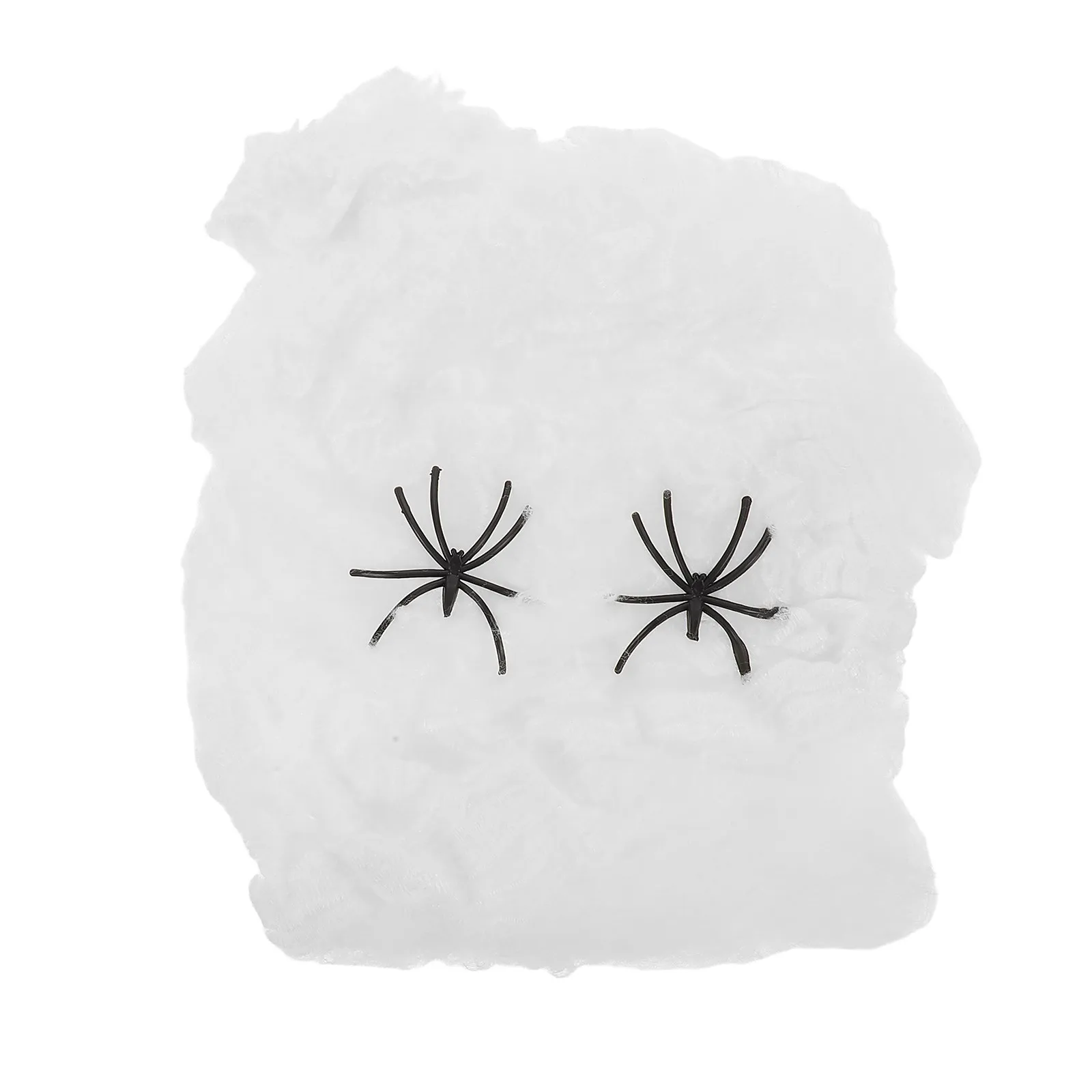 2Pcs Halloween Glow Spider Web Decor Stretchable Easy Setup Lightweight for DIY Haunted Crypt Cemetery Scene Creepy Indoor