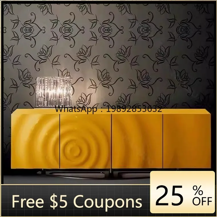 

LYY Italian Style Light Luxury Sideboard Entryway Modern Minimalist Lacquer High-End Feel Living Room Bedroom TV Cabinet