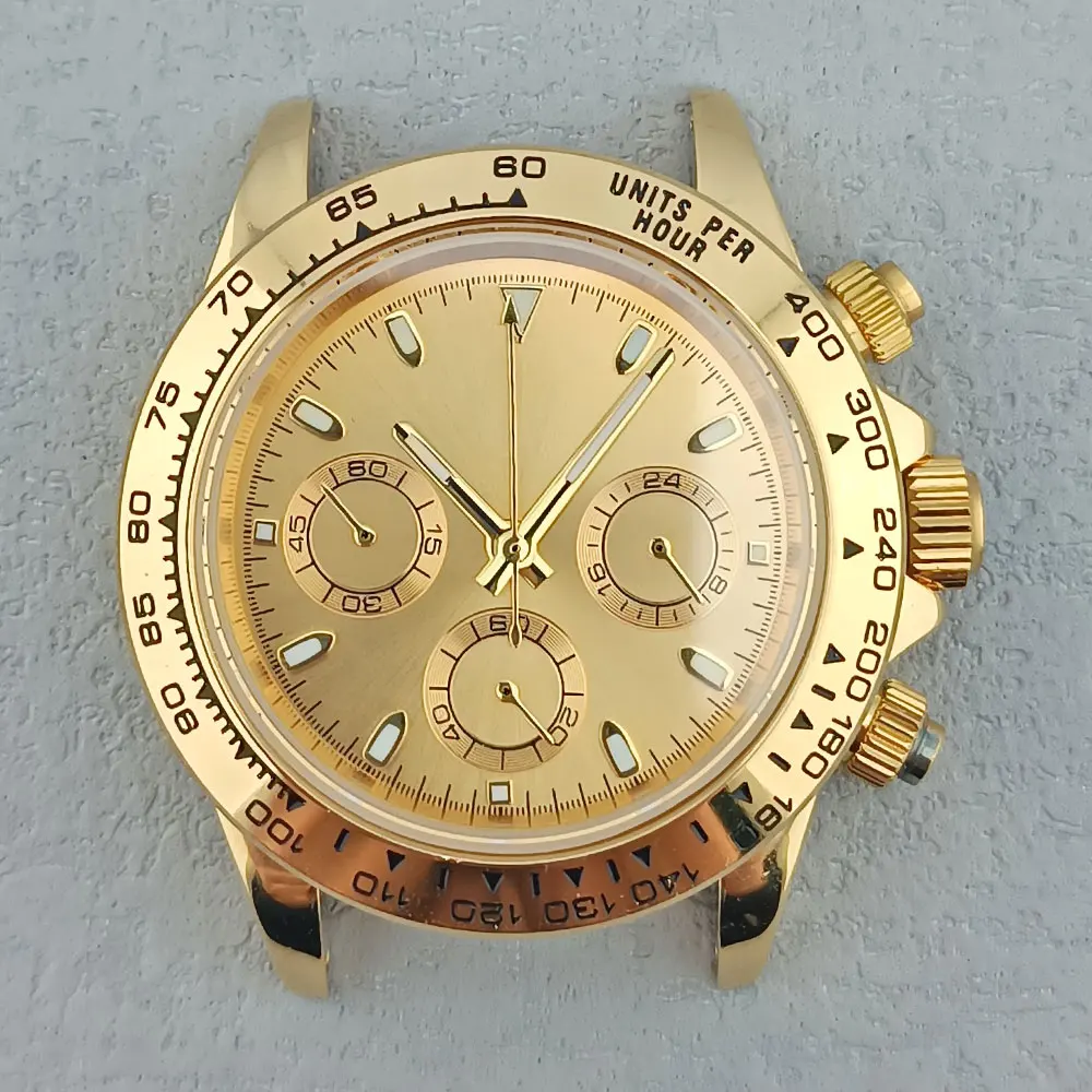 40mm Panda Daytona VK63 movement quartz movement timing code watch accessories sapphire mirror stainless steel waterproof watch view 5