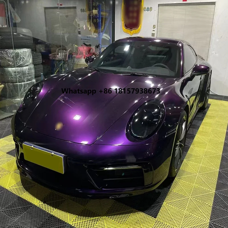 

Super Glossy Midnight Purple Auto Wrapping Film Photochromic Car Tint Film High Stretch Vinyl Car Wrap Roll for Wholesale