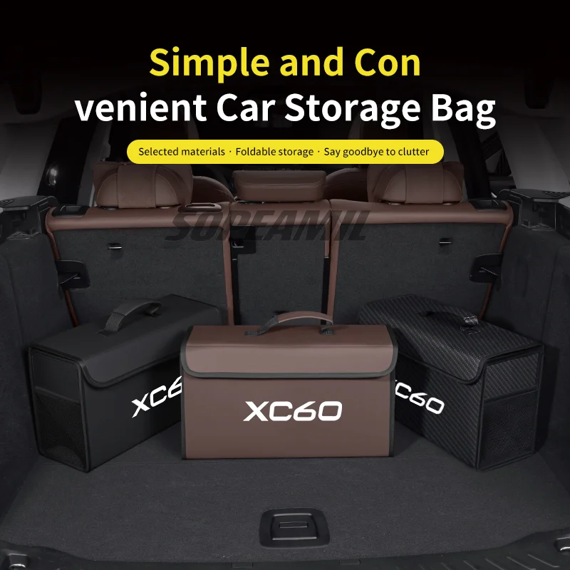 

Car Trunk Organizing And Storage Box For Volvo S60 S90 XC40 XC60 XC90 T5 T6 T8 C30 C70 Brand-new Automotive interior Accessories