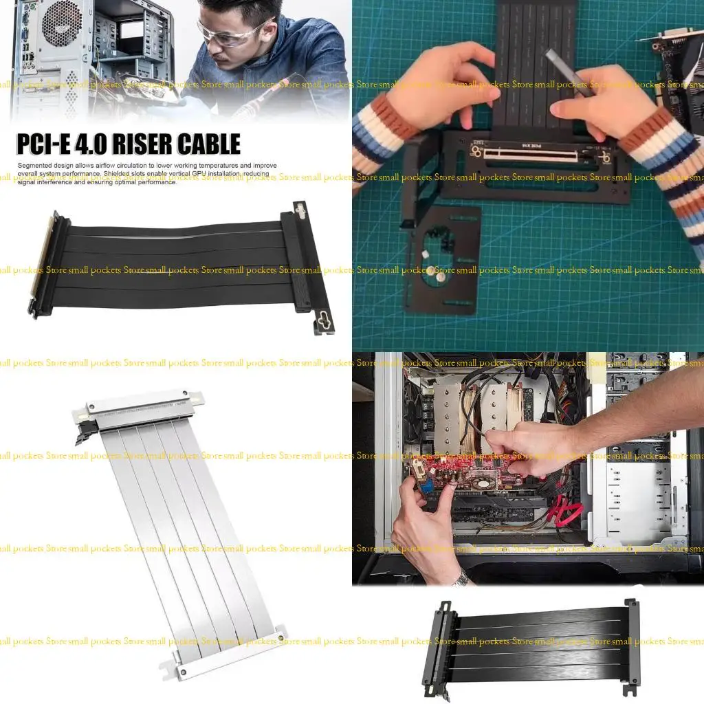

R1WD 50 см PCIe4.0 x16 обратно совместимый кабель с разъемами 90 градусов для рабочих станций и ПК