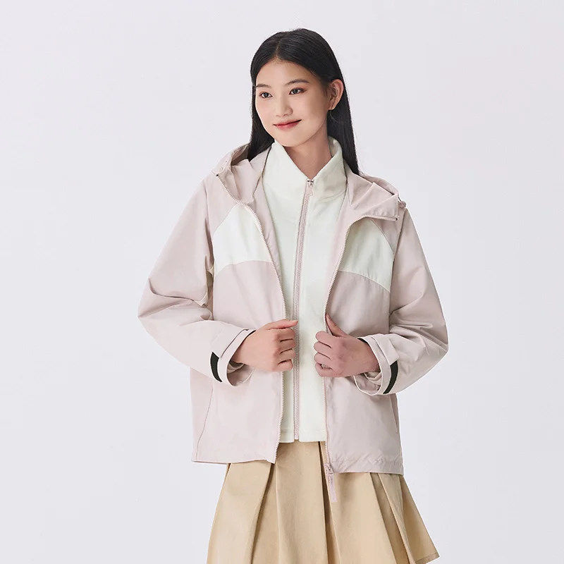 Semir Coat Women Rainproof Moisture Permeable Windproof Stain-Resistant Abrasion-Resistant Anti-Static Autumn Two-Piece Jacket