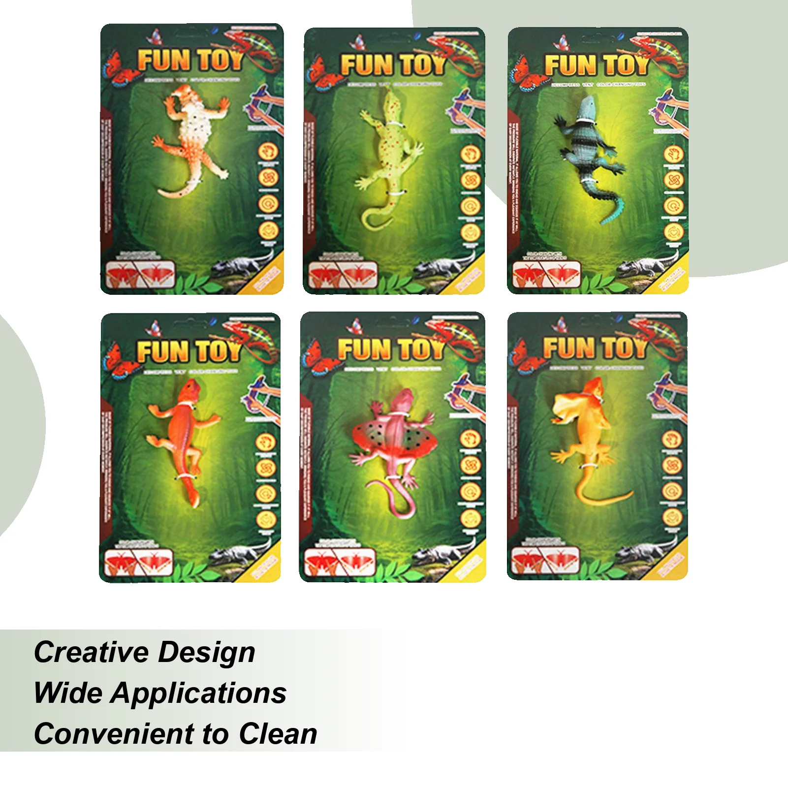 Animali che cambiano colore 6 pezzi Lucertola Animale elastico Design senza foro Riempitivi per sacchetti regalo Bomboniere per ragazzi Ragazze Bambini Età