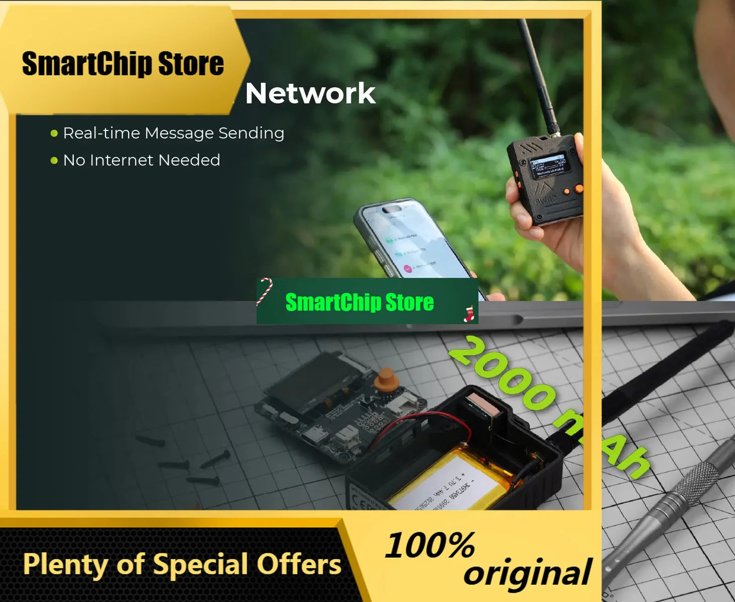 SmCpWio Tracker L1 Pro Meshtastic Node MeshCore LoRa Mesh Communication 868MHz 915Mhz 1.3inch OLED Display Battery NRF52840 L76K