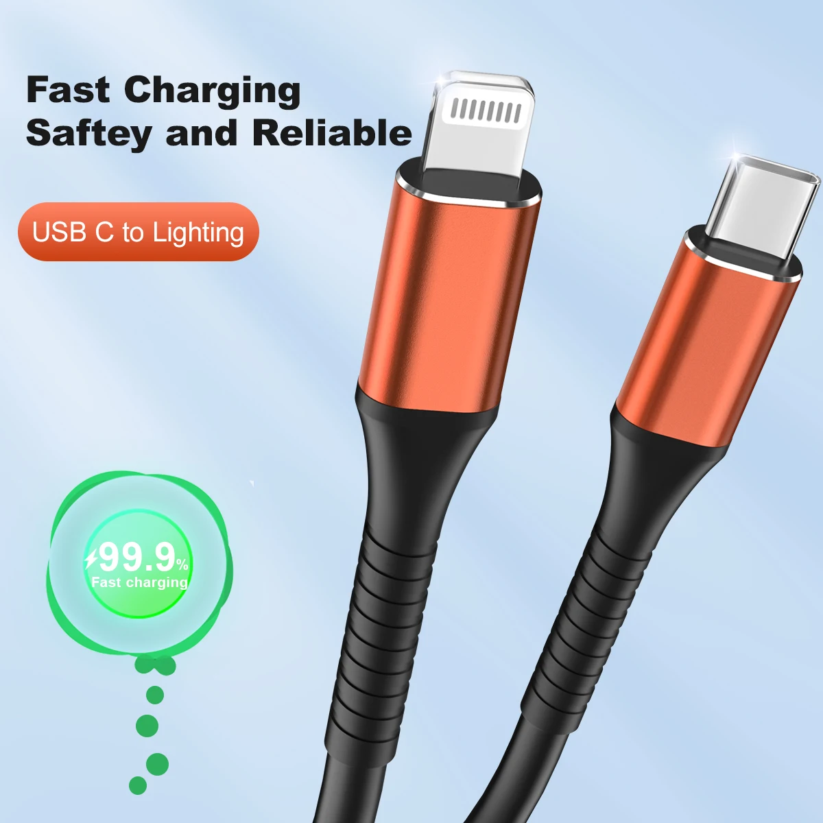 

3A Fast Charging Cord PD 20W USB C Cable For iPhone 14 13 12 11 Pro Max Xs 8 Plus iPad Wire Type C Data Cable for iPhone