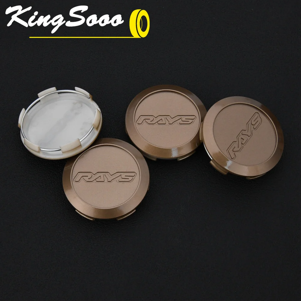 Car Styling 62MM Center Cap 3D RAYS Wheel Hub Cap Sport Rim Cap Wheel Cover Cap Bronze & Silver & Black CE28(14\