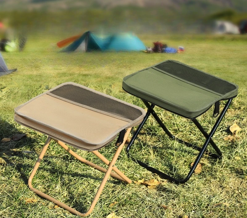 

1pcs Lightweight Backpack Folding Stool for Camping Travel Portable Outdoor Foldable Chair Oxford Fabric Folding Chair