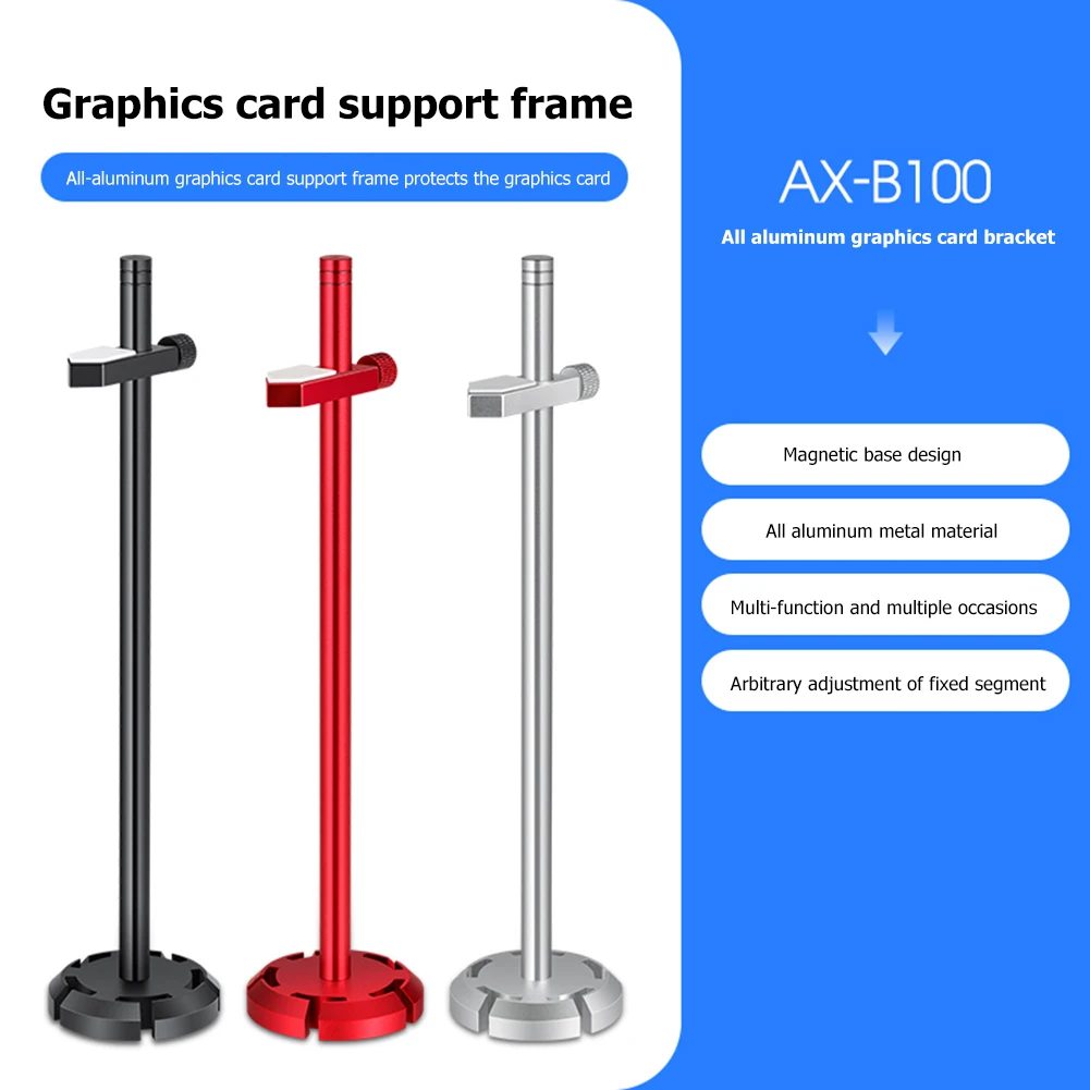 Support de carte graphique en aluminium, Support de Jack réglable, boîtier de PC de bureau, Kit de refroidissement ATX, Support pour ordinateur de bureau