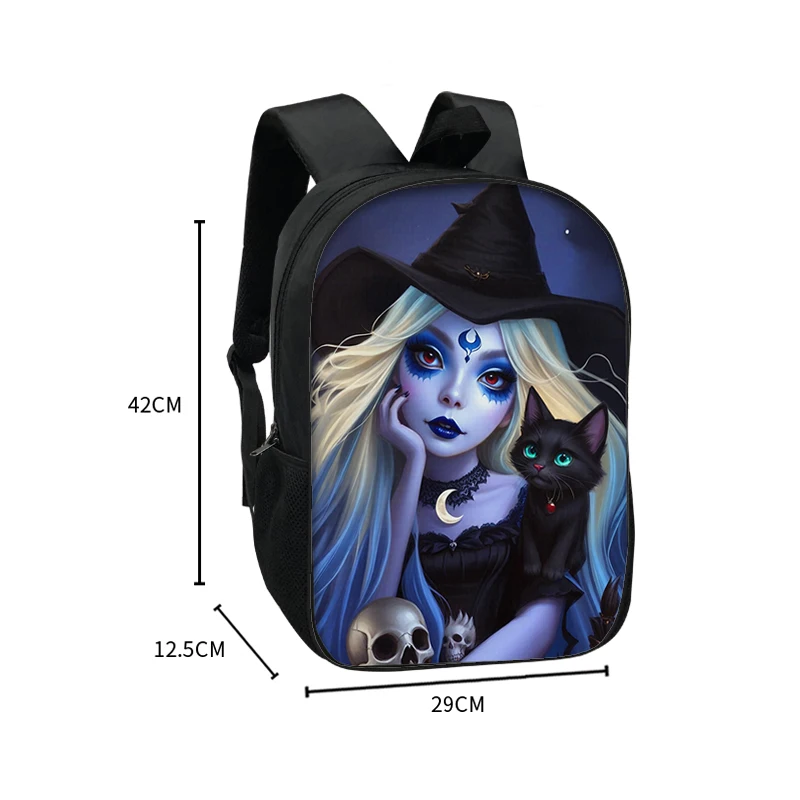 Fantasy Witchcraft Black Cat Backpack Fantasy Starry Sky Women School Bags for Teenager Girl Daypack Travel Laptop Book Bag