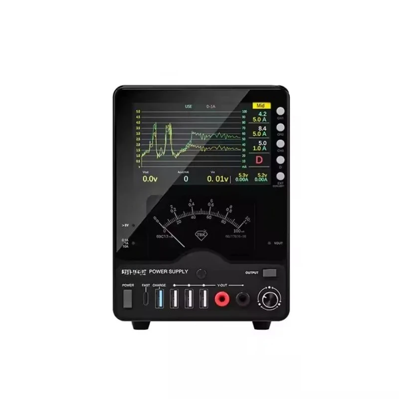 TBK-218 مصدر طاقة تيار مستمر قابل للتعديل 0-30 فولت/10 أمبير شاشة مزدوجة شحن سريع راسم الذبذبات منحنى تخزين الرسم لحرق 220 فولت PLC