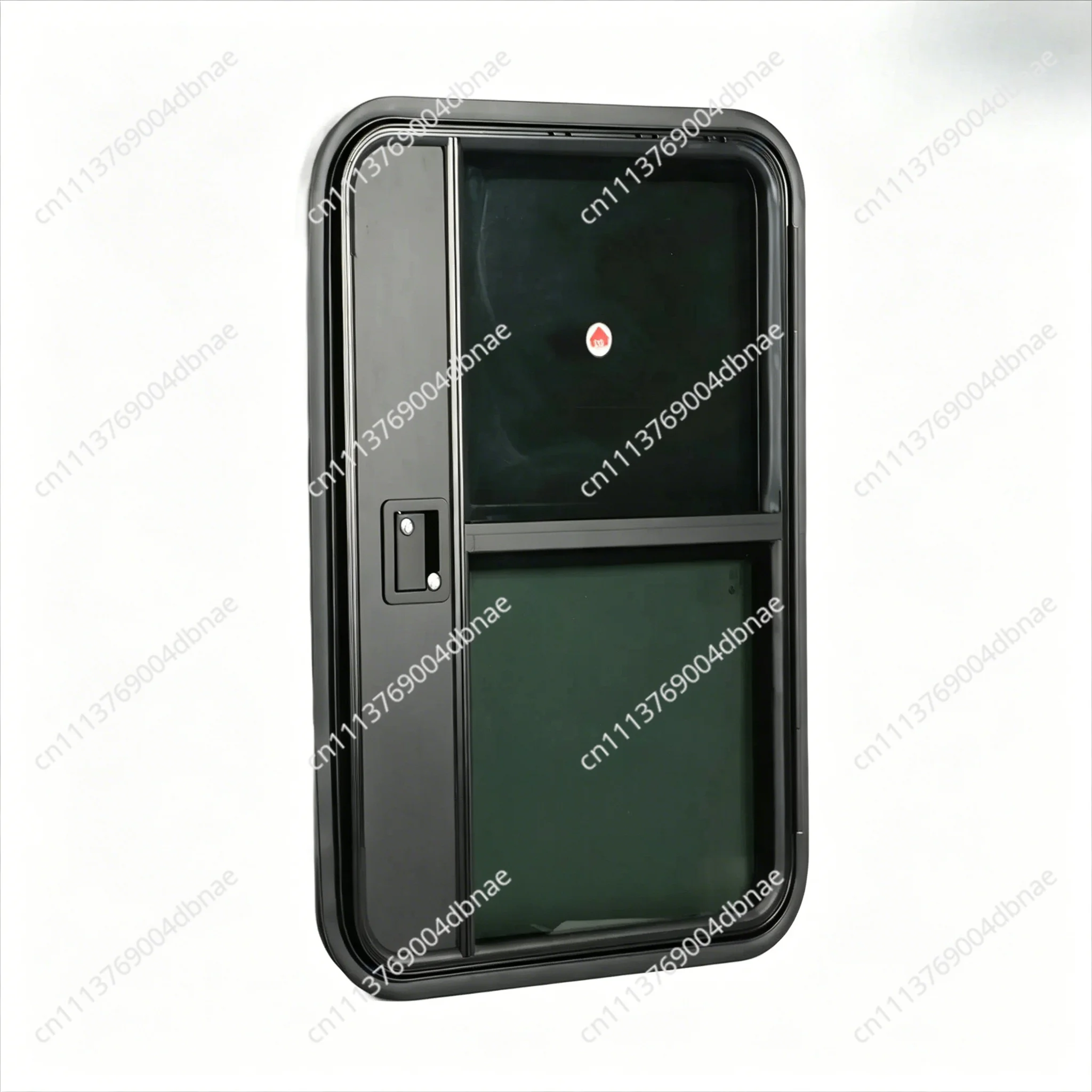 Aluminum alloy RV Door Tear Drop Tempered Glass Tinted Sliding Window Full Sealing Camper Trailer Door with Insect Net Safe Lock