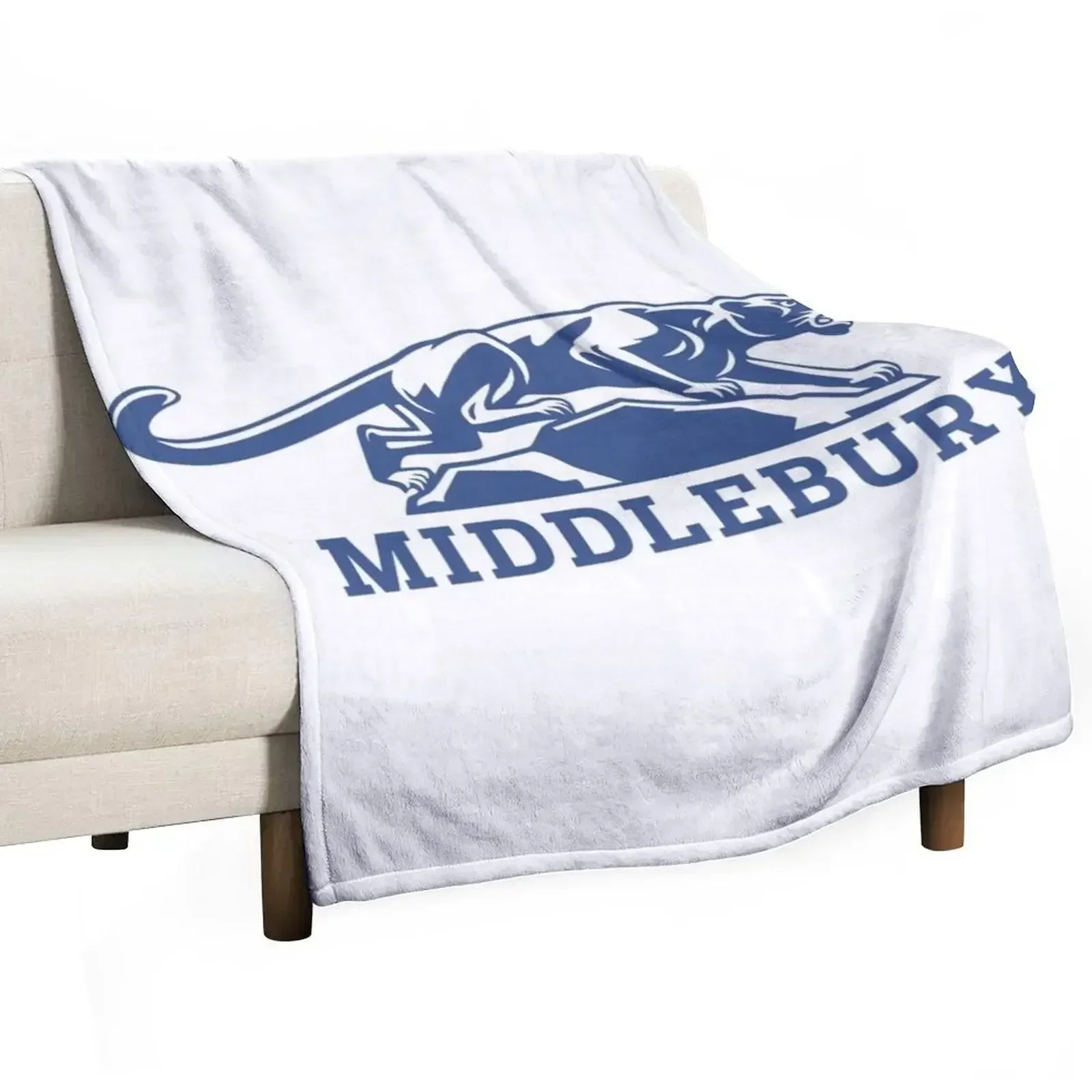 Middlebury College panther Throw Blanket Nap Stuffeds Extra Large Throw Soft Plaid on the sofa Furrys Blankets