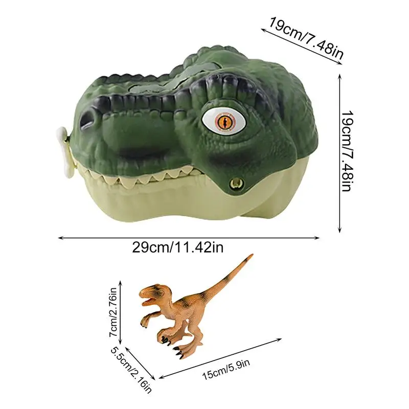 Dinosaur Figure Playset Storage Dinosaurs Figures Accessory Play Set Educational Toy Dinosaur Head Storage Box Toy For Easter