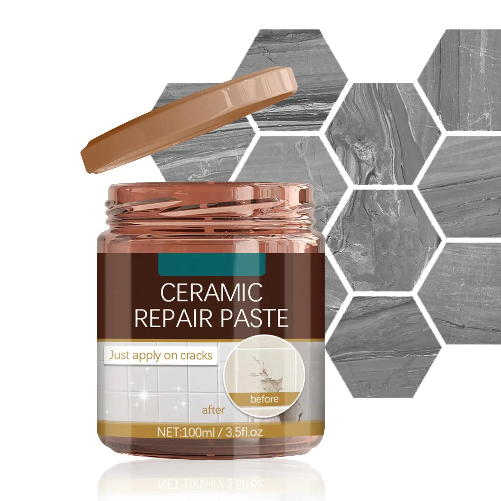 

Набор для ремонта трещин и сколов на керамической плитке, 100 мл, для ремонта небольших отверстий в ванной, настенный ремонтный комплект для дома, для устранения трещин и сколов на фарфоре и мраморе
