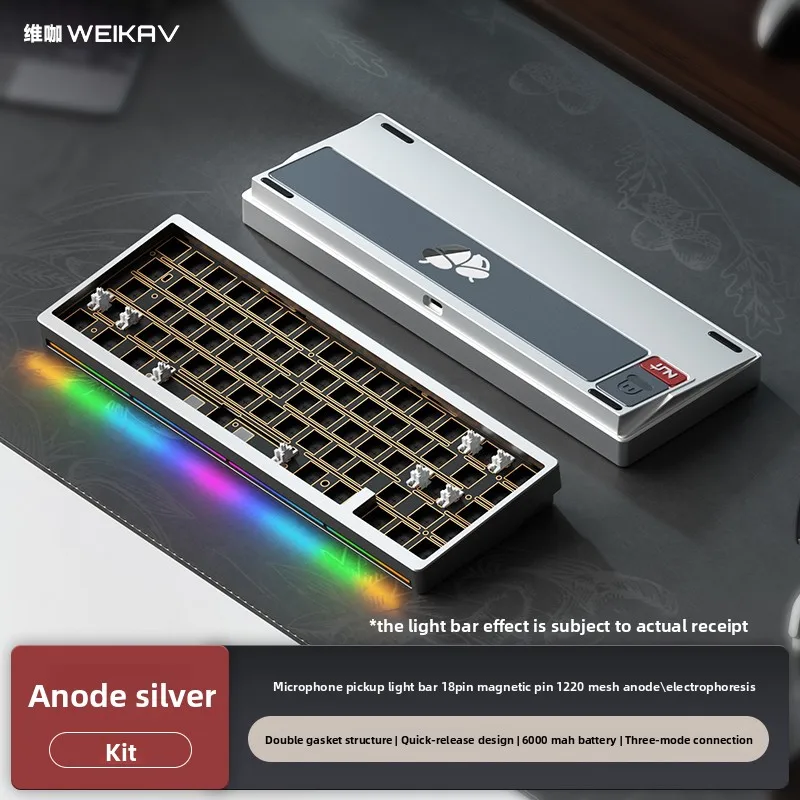 

WEIKAV NUT65 CNC Aluminum Mechanical Keyboard Wireless Tri-Mode 65% Layout Gasket Hot Swap RGB Mini Gaming Keypad For Mac PC