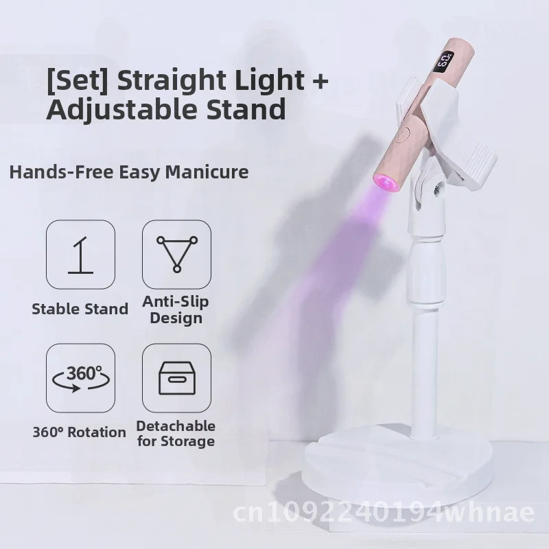 

Portable Nail Art Lamp Handheld Phototherapy Baking Light Quick-Drying One-Word Nail Lamp for All Users White Pink Options
