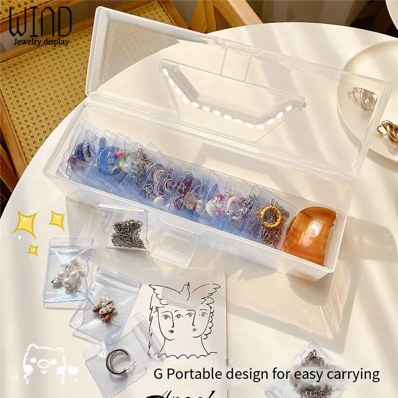 New Jewelry Storage Containers Box Portable Anti-oxidation Jewellery Box Holder Storage Organizer Packaging for Earrings Rings