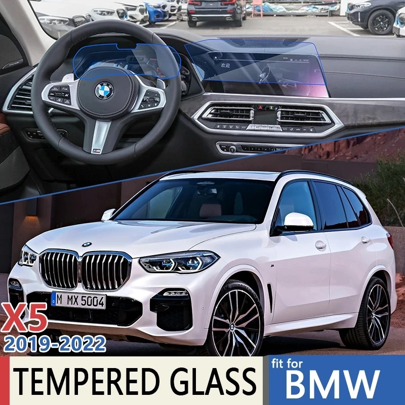 Displayschutzfolie aus gehärtetem Glas für BMW X5 MK4 G05 2019–2022, Auto-Navigation, Armaturenbrett, kratzfestes Zubehör – Detail 2