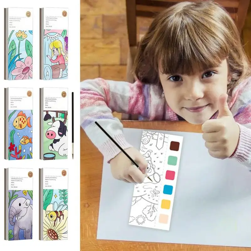 Watercolor Painting Books Arts And Crafts For Girls Boys Paint With Pocket Water Coloring Books For Kids Travel Activities